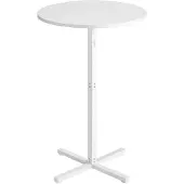 Vasagle Ronde hoge bartafel voor woonkamer eetkamer of balkon, Sneeuwwit