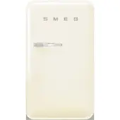 Smeg Koelkast Retro Vrijstaande ijskast Koelkast, Jaren 50, Enkeldeurs, Vrijstaand , Positie scharnier: Rechts, Crème