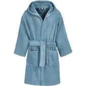 Playshoes badjas grijsblauw Jongens/Meisjes Katoen Capuchon Effen - maat 158/164