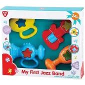 Playgo kleurrijke muziek instrumenten 4 stuks in doos.
