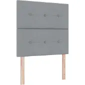 vidaXL LED Hoofdbord met LED-stripverlichting Lichtgrijs 80 cm Stof