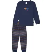 Schiesser Nachtkledij 'Boys World' navy / curry