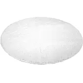 Kinzler J-10001/00 Witte badmat, microvezel, 90 cm rond