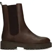 Manfield Bruine leren chelsea boots | Maat 39