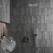 Saniclear Talpa Curved inbouw regendouche met 30cm hoofddouche en muurarm chroom
