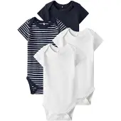 TWO SOON Rompertje/body donkerblauw / wit