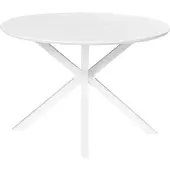 Beliani FITZROY - Eettafel - Wit - ø 120 cm - MDF/Metaal