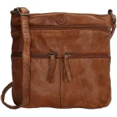 Hide & Stitches Schoudertas Paint Rock Cognac