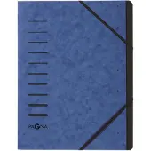 Pagna Sorteermap A4 Effen Karton 7-delig Blauw 24,5 x 0,4 x 32 cm (B x D x H)
