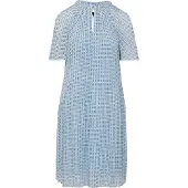 Comma Jurk blauw / donkerblauw / wit