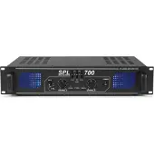 Skytec SPL700 versterker 2 x 350W met equalizer en verlicht