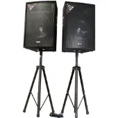 VONYX Luidsprekerset 1600W met kabels en standaard van SkyTec