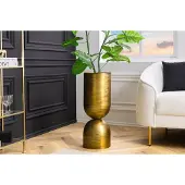 Invicta Moderne vaas ZANDLOPER XL 70cm messing ijzer handgemaakt bruikbaar aan beide zijden - 44868
