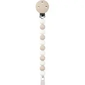 Nattou SILICONE Fopspeenketting - 21 cm - Klei/Wit