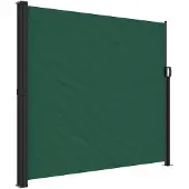 vidaXL Windscherm uittrekbaar 180x500 cm donkergroen