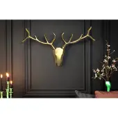 Invicta Moderne wanddecoratie VEADO 100cm gouden hertengewei - 45171