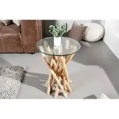 Invicta Design Bijzettafel DRIFTWOOD 40cm Teak Ronde salontafel - 19807-1