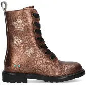 BunniesJR Hailee Happy leren veterboots rosé Meisjes Leer Meerkleurig - maat 26 - pailletten