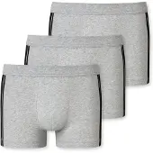 Schiesser Boxershorts grijs gemêleerd / zwart