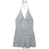 Pull&Bear Jumpsuit blauw / wit