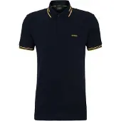 BOSS Slim-fit polo van stretchkatoen met merkaccent Maat S