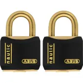 ABUS Hangslotset Nautic Kbmb1/20 - Massief Messing, Waterbestendig - Behuizing 20 Mm - Set Van 2 Stuks