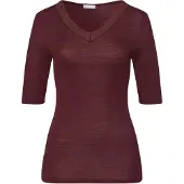 Hanro Onderhemd ' Woolen Lace ' bruin