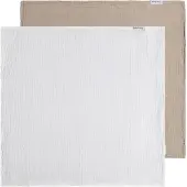 Babys Only Hydrofiele doek Tender beige/wit - 65x65 - 2-pack