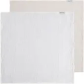 Babys Only Hydrofiele doek Tender linen/wit - 65x65 - 2-pack