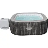 Bestway 60093 Lay-Z-Spa Majorca HydroJet PRO opblaasbare spa - 795 L - 6 zitplaatsen - houtgrijs