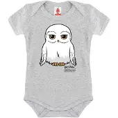 Logoshirt Rompertje/body 'Harry Potter - Hedwig' grijs