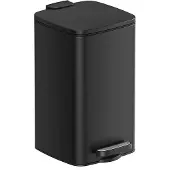 Songmics Cosmetische bak met pedaal en deksel, Zwart / 23.9 x 19.3 x 33.5 cm