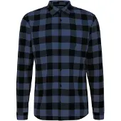 QS Overhemd blauw / zwart