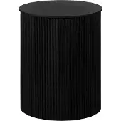 Lewis & Loft Bijzettafel Lonne - FSC mangohout - Met opbergruimte - ⌀40 cm - Zwart