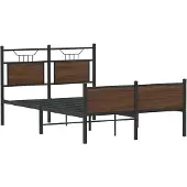 vidaXL Bedframe zonder matras, bruin eikenhout, 120x190 cm, houtvezel