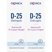 Orthica Vitamine D-25 Oliedruppels - 2 x 15 ml - Voordeelverpakking