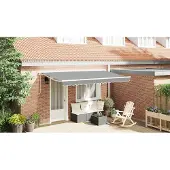 vidaXL Zonnescherm Frame Verstelbaar Wit 4 x 2 m Staal