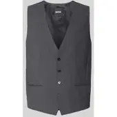 BOSS Regular fit gilet van scheerwolmix
