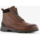 Output leren heren veterboots bruin maat 42
