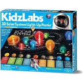 4M Kidz Labs Solar System 3d Poster With Lights Veelkleurig Kinderen