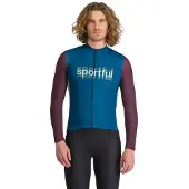 Sportful - Supergiara Logo Thermal Jersey - Fietsshirt XL, blauw