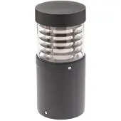 LUCANDE Sokkellamp buiten Lucius, zwart, Aluminium, Modern, LED buitenlamp