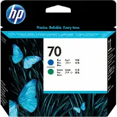 HP 70 (C9408A) Inktcartridge Blauw + groen