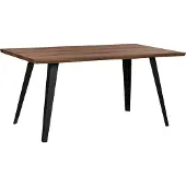 Beliani WITNEY - Eettafel - Donkere houtkleur - 90 x 160 cm - MDF