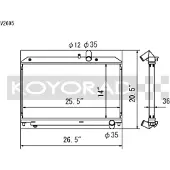Koyo 04-08 Mazda RX-8 1.3L (MT) Radiator