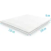 Droommatras Gel foam topdekmatras topper 160x210 dikte 6 cm
