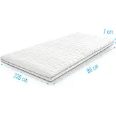 Droommatras Traagschuim NASA topdekmatras/topper 80x220 dikte 7 cm