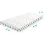 Droommatras Traagschuim NASA topdekmatras/topper 90x210 dikte 7 cm