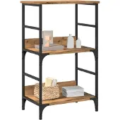 vidaXL Boekenkast 50x33x82 cm bewerkt hout artisanaal eikenkleurig