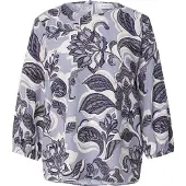 Comma Blouse indigo / nachtblauw / opaal / wit